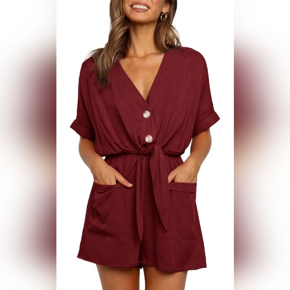 NWOT Maroon Romper